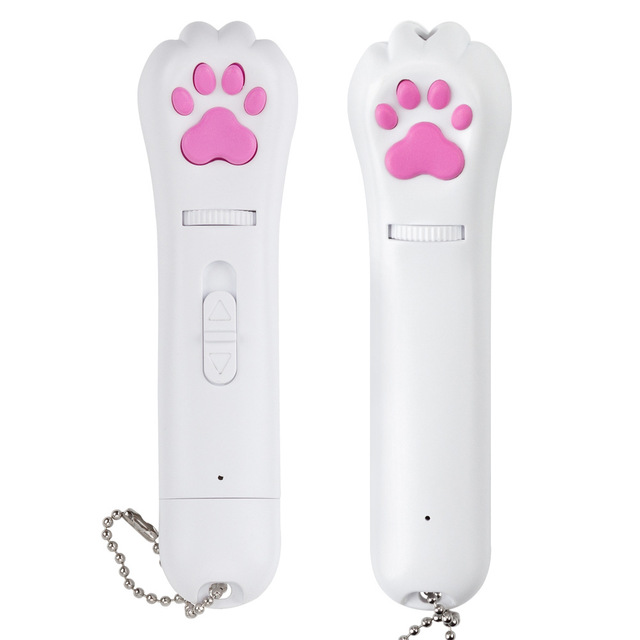 Interactive Led Laser Pointer Cat Toy Usb Rechargeable Red Light Pet Teaser for Exercise