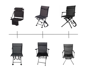 كرسي صيد دوار قابل للتعديل بارتفاع سعر المصنع قابل للطي مع أحزمة مسند للقدمين - Product Image 6