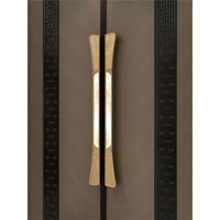 Manija Escultural Negra de Aluminio Tallado para Puerta, de Alta Resistencia, Herraje Decorativo Artístico para Puertas de Lujo de Salas de Exhibición y Tiendas