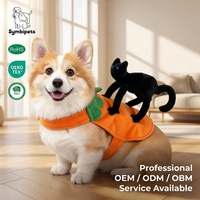 Accessoires d'Halloween pour animaux de compagnie : Costume de chauve-souris, chapeau en forme de pattes de dinde, chapeau de chauve-souris citrouille, tenue de squelette avec bras articulés pour chien et chat