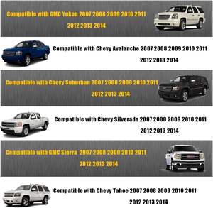 Housse de siège en cuir noir pour le conducteur et le passager pour Chevy Tahoe Suburban Silverado GMC Yukon 07-14 - Product Image 3