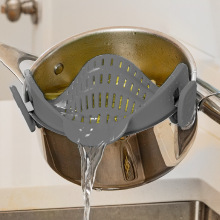Colador de Silicona de Alta Calidad para Pasta, Clip de Silicona Ajustable, Plegable, Colador de Olla de Cocina, <span class=keywords><strong>Escurridor</strong></span> de Silicona - Product Image 6