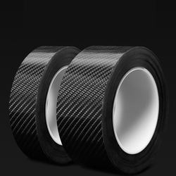 Autocollants universels de carrosserie, Film Nano imperméable à l'eau, utilisation répétée, 5D, Fiber de carbone noire, couverture de porte, fenêtre automobile, autocollant en vinyle - Product Image 2