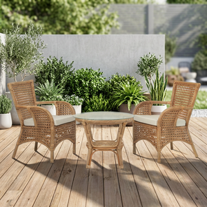 Venta caliente CORDELLA Set Terraza Hecho a mano Elegante Ratán Diseño asiático Muebles de exterior para apartamento Hotel o Patio junto a la piscina - Product Image 4