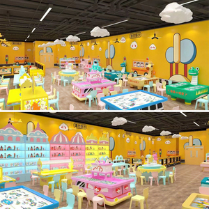 Atelier d'activités créatives DIY pour enfants à prix abordable, équipement de terrain de jeux intérieur avec table d'art en argile, peinture au sable et jeu de rôle pour centre commercial ou centre de divertissement familial (FEC) - Product Image 4