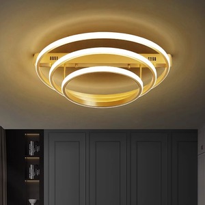 All-Copper Circular LED Ceiling <b>Light</b> High-End Modern Minimalist Style for Master Bedroom <b>Dining</b>/Study Room Lighting Fixture - Product Image 5