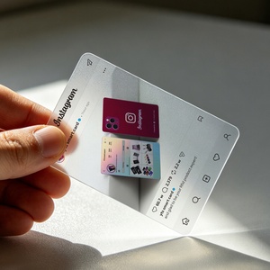 Cartes de visite transparentes personnalisées en plastique vierge, fournisseurs, prix, cartes d'identité en PVC transparent givré imprimées, cartes d'idole - Product Image 5