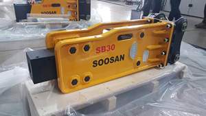DISJONCTEUR HYDRAULIQUE DE TYPE SUPÉRIEUR SOOSAN SB30 GARANTIE D'UN MOIS AVEC PIÈCES DE RECHANGE APPROPRIÉES TUYAUX BOÎTE À OUTILS BURIN CYLINDRE NITOGENE - Product Image 4