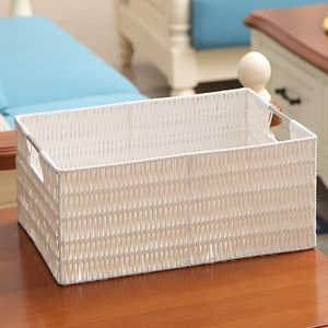 Cesta de plantas de ratán de plástico para compras populares ecológicas, cesta de almacenamiento de ratán tejida hecha a mano - Product Image 4