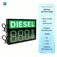Panneau d'affichage LED vert pour prix de l'essence en extérieur pour station-service aux États-Unis 8.889/10 8.889