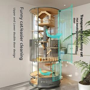 Offre Spéciale grande villa moderne et personnalisée pour <span class=keywords><strong>chat</strong></span> en bois massif avec perchoirs <span class=keywords><strong>à</strong></span> cadre d'escalade pour une utilisation multi-chats en intérieur - Product Image 3