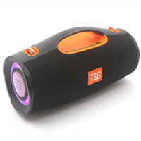 Altavoces portátiles a prueba de agua con diente azul, con luz LED, BT, estéreo, graves, tela BT, altavoces activos de gran venta