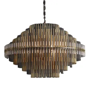 최저가 현대 럭셔리 샹들리에 Led 천장 조명 미국 디자인 황동 복원 램프 거실에 대한 Emile 펜던트