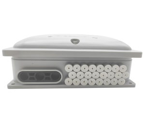 Белый распределительный короб на 24 оптических волокна для сварки и патчинга в сетях FTTx, водонепроницаемый корпус IP54 из ABS+PC для настенного или настенного крепления - Product Image 1