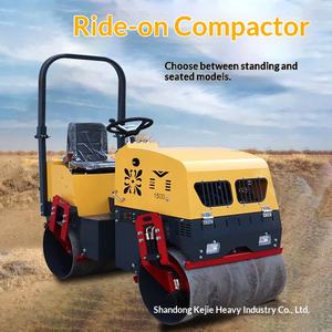 Rodillo compactador vibratorio de 1.5 T, manual, de 3 T, con doble rueda de acero, de empuje manual, de una sola rueda, mini compactador de césped - Product Image 1