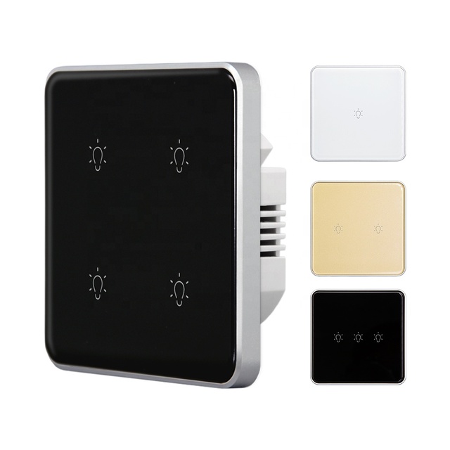 Smart Home Products & Devices 1/2/3/4 Gang With Neutral Touch Panel EU Standard Tuya Zigbee Wall Light Switch