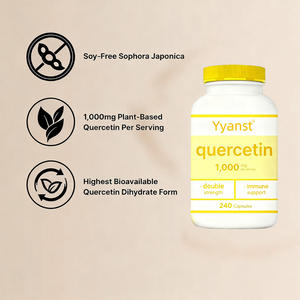 Suplemento de hierbas veganas OEM, extracto de planta, cápsulas de quercetina, aumenta la energía, soporte inmunológico, cápsulas de quercetina - Product Image 3