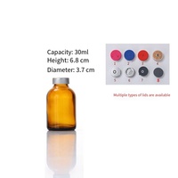 Vente en gros 10ml 20ml 30ml 50ml 100ml Flacons en verre moulés par injection stériles transparents ambres avec bouchon en caoutchouc