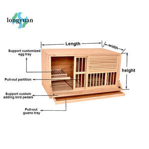 Houten milieuvriendelijke duurzame duivenkooi met schuifdeur voor duivenkweek, rennen, training, grote vogels, huisdiermeubilair - Product Image 6