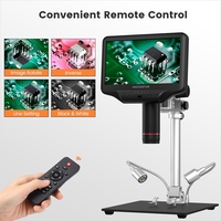Echtes Foto AD407 Pro 7 Zoll 270X 4K Digitalmikroskop mit verbessertem 12,5 Zoll Metallständer LED-Beleuchtung Professionell für PCB/SMD