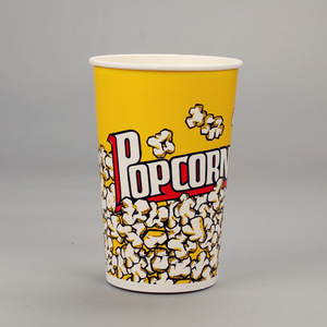 Bol à pop-corn en papier de gros seau à pop-corn de toutes tailles imprimé d'un logo personnalisé pour l'emballage des aliments et des boissons - Product Image 1
