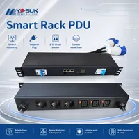 PDU industriel intelligent à boîtier métallique, 6 prises mixtes avec protection par disjoncteur indépendant