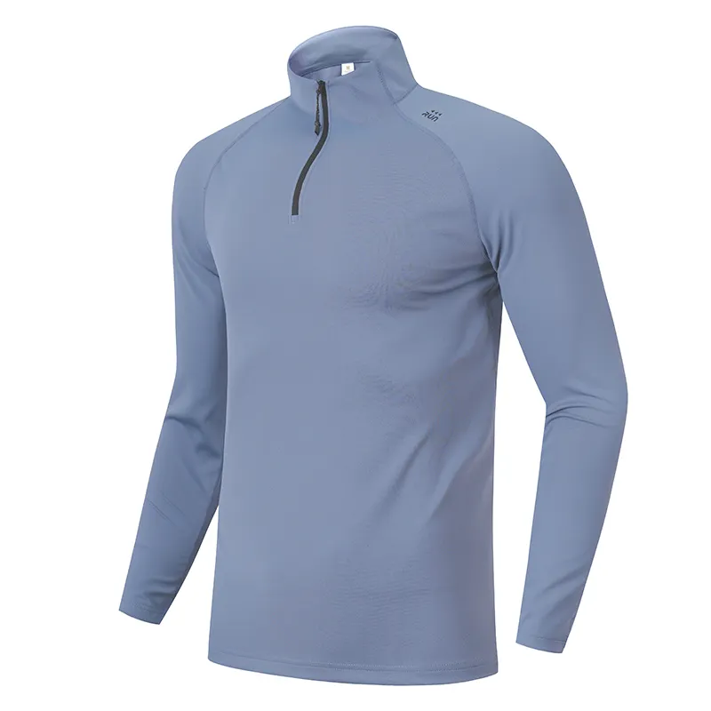 Zipper Embroidery Crewneck Plus Size Long Sleeve Crew Neck Polo Golf Quarter 1/4 Zip Up Pullover Men's Hoodies & Sweatshirts