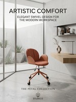 Chaise de bureau rembourrée en forme de pétale, pivotante et réglable, avec roulettes silencieuses, pour étude, maquillage et loisirs