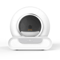 Bac à litière automatique intelligent pour chat de 65 L, commande à distance par application, toilette pour chat autonettoyante, isolation des odeurs, capteur de sécurité pour chats