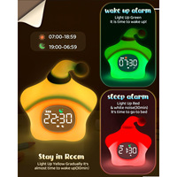 Réveil étoile pour enfants avec veilleuse, haut-parleur d'aide au sommeil, veilleuse en silicone, lampe de bureau animale pour chambre à coucher