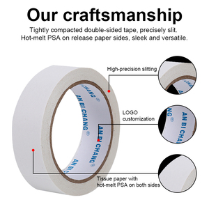 Pesante due doppio lato nastro di tessuto rotolo di stampa flessografica <span class=keywords><strong>Extra</strong></span> <span class=keywords><strong>forte</strong></span> adesivo Hot Melt per l'incollaggio di vari materiali - Product Image 3