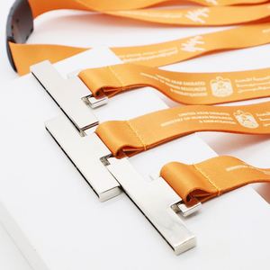 Custom Official Event Promotional Gift Lanyard Safety <b>Buckle</b> Government Staff Metal ID Card Holder Lanyard - Product Image 2