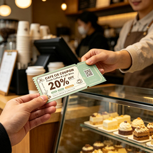 บัตรขูดรางวัลแบบกำหนดเองสำหรับร้านกาแฟและร้านชานมในงานเปิดตัวครั้งใหญ่  กระดาษการ์ดเคลือบเงาปั๊มฟอยล์ - Product Image 5