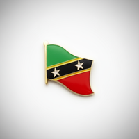 GREPAS GIFTS Épinglette drapeau de St Kitts de 1 pouce, épinglette patriotique mondiale pour chapeau