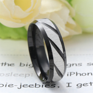 <b>Titanium</b> Steel Couple Rings Unisex 23025 Casual Fashion Jewelry - Product Image 4