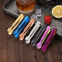 Pince à glaçons en acier inoxydable durable de 11 cm, pince à servir les cubes de sucre pour le bar, le thé, le café, accessoires de barman
