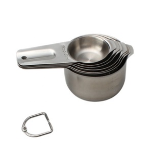 Juego de tazas medidoras de acero inoxidable, utensilios de cocina para cocinar y hornear, juego de 7 - Product Image 5