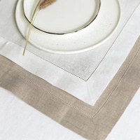 Serviettes de cocktail en lin OEM en gros, imprimées et brodées sur mesure pour mariages et dîners