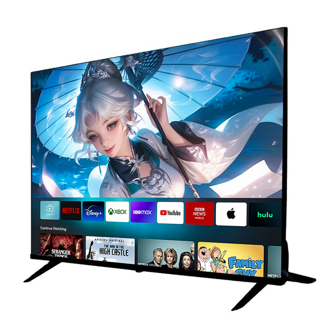 Full HD LED Smart TV Custom Logo Brand32/40/43/50/55/65/75/85/100 Inch Android 14 Wi-Fi Built-In Speaker