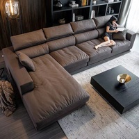 Ensemble canapé sectionnel moderne simple nordique-italien Designer tissu d'angle de salon minimaliste de luxe éponge lavable amovible