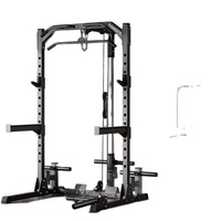Soporte Multifuncional de Acero para Sentadillas, Press de Banca, Dispositivo de Dominadas, Gantry, Equipo de Fitness con Saco de Arena, Unisex, Bíceps, Tríceps