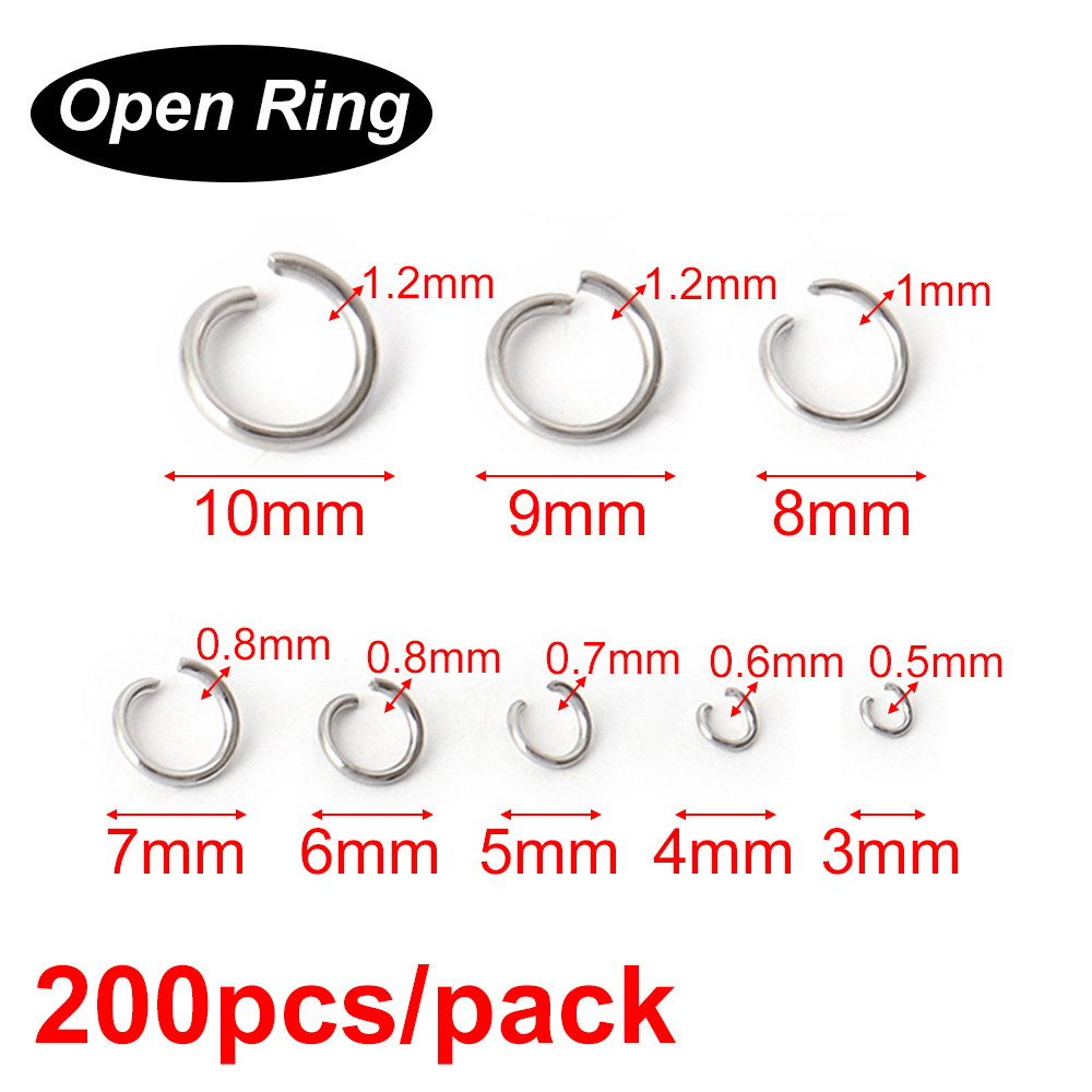 200PCS Stainless Steel Jump Rings - Gold Plated Jewelry