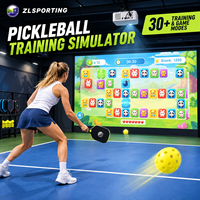 Simulateur d'entraînement de pickleball IA avec projection interactive, multijoueur, pour salles de sport, écoles et gymnases intérieurs