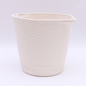 Haute Qualité Blanc Résistant à La Saleté Coton Fil Rond Débris Grand Seau De Rangement Panier De Rangement De Jouets - Product Image 6