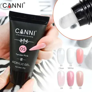 80218 CANNI 45g New Poly Extension Soak Off UV Gel Polish Tube Thick Clear Acrylic Nail Hard Gel Builder for nail art
