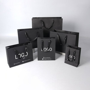 <span class=keywords><strong>Bolsas</strong></span> <span class=keywords><strong>de</strong></span> <span class=keywords><strong>Papel</strong></span> <span class=keywords><strong>de</strong></span> <span class=keywords><strong>Lujo</strong></span> Negras <span class=keywords><strong>Personalizadas</strong></span> con Logo Empaque Ecológico para Regalo y Compras para Uso Minorista HONPAK - Product Image 1