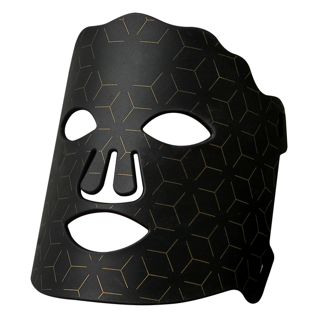 Rechargeable 7 Colors Beauty Care Led Facial Mask Lightweight Silicone Black White Pdt Silicone Led Red Light Face Mask