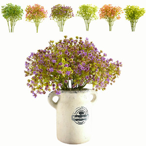 Bouquet de fleurs artificielles en soie et plastique de 32 cm pour décoration de mariage et d'intérieur - Product Image 1