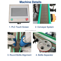 Machine d'étiquetage ronde pour bouteilles en plastique, étiqueteuse pour flacons cosmétiques, applicateur d'autocollants de type pince pour l'emballage de produits de soin et de beauté