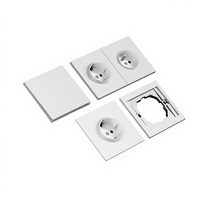 Prise murale standard européenne 86, panneau PC ultra-mince, grande plaque, 16A, multiprise, prise électrique ignifuge